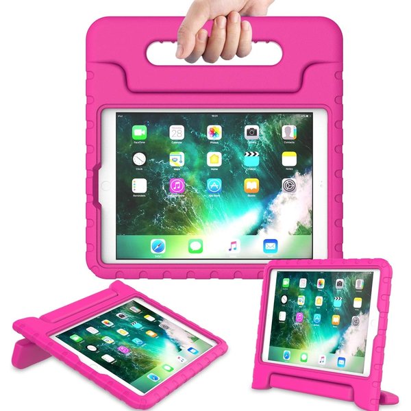 Ntech ipad 2017 hoes kinderen Roze - iPad 2018 kinderen Hoes - ipad 6e generatie hoesjes Kidsproof Backcover met handvat - Ntech