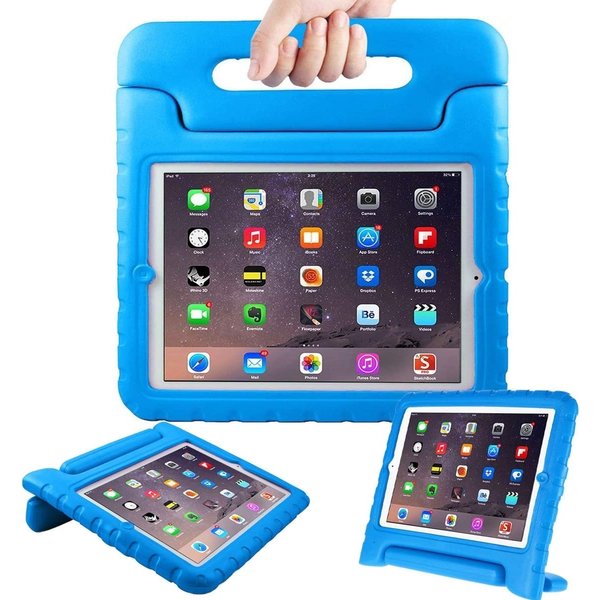 Ntech Hoes geschikt voor iPad 2 / 3 / 4 hoes kinderen Blauw - Hoes geschikt voor iPad 3 kinderen Hoes - Hoes geschikt voor iPad 4 hoesjes Kidsproof Backcover met handvat - Ntech