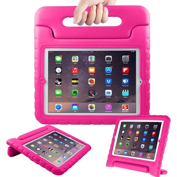 Ntech Hoes geschikt voor iPad 2 / 3 / 4 hoes kinderen Roze - Hoes geschikt voor iPad 3 kinderen Hoes - Hoes geschikt voor iPad 4 hoesjes Kidsproof Backcover met handvat - Ntech