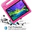 Ntech Hoes geschikt voor iPad pro 11 inch hoes kinderen Roze - Hoes geschikt voor iPad 2022 kinderen Hoes - Hoes geschikt voor iPad 4th/3rd/2nd/1st generatie hoesjes Kidsproof Backcover met handvat - Ntech