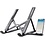 Ntech Tablet Houder / Laptop Standaard en smartphone Houder 2 in1 - Laptop Houder - Laptopstandaard -Bureaustandaard Ergonomische Zwart