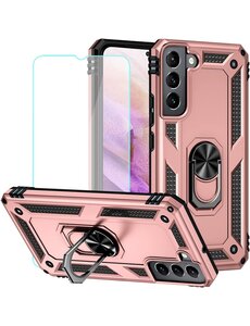 Ntech Samsung S23 Plus Hoesje Anti-Shock Hybrid Armor hoesje Rose Goud