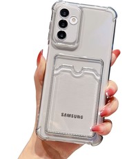 Ntech Samsung A54 hoesje met pasjeshouder transparant