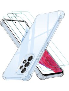 Ntech Samsung A54 Hoesje transparant Anti Shock silicone case
