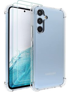 Ntech Samsung A54 Hoesje transparant Anti Shock silicone hoesje