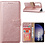 Ntech Hoesje Geschikt Voor Samsung Galaxy S23 Hoesje met Pasjeshouder – Bookcase - Rose Goud