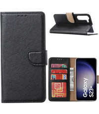 Ntech Samsung Galaxy S23 Plus Hoesje met Pasjeshouder Zwart