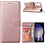 Ntech Hoesje Geschikt Voor Samsung Galaxy S23 Plus Hoesje met Pasjeshouder – Bookcase – Rosegoud