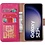 Ntech Hoesje Geschikt Voor Samsung Galaxy S23 Plus Hoesje met Pasjeshouder – Bookcase – Roze