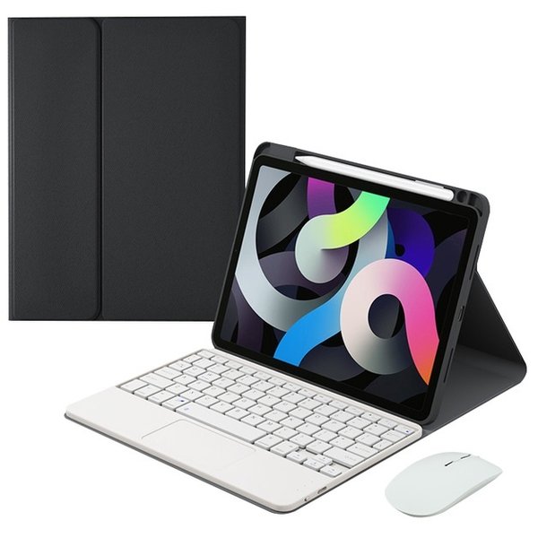 Ntech Hoes geschikt voor iPad pro 11 2020 Keyboard Hoes Zwart - Hoes geschikt voor iPad 11 inch Hoes Met Penhouder - Hoes geschikt voor iPad 11 inch hoes - Smart Book Case - Hoes geschikt voor iPad keyboard case