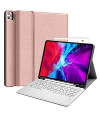 Ntech iPad Pro 11 2018 Keyboard Hoes Rosegoud - iPad 11 inch Hoes Met Penhouder