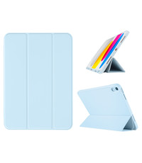 Ntech ipad 2022 hoes met pencil houder smart bookcase Licht Blauw