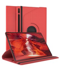 Ntech Samsung Tab S8 Ultra hoes Draaibare Book Case Cover Rood