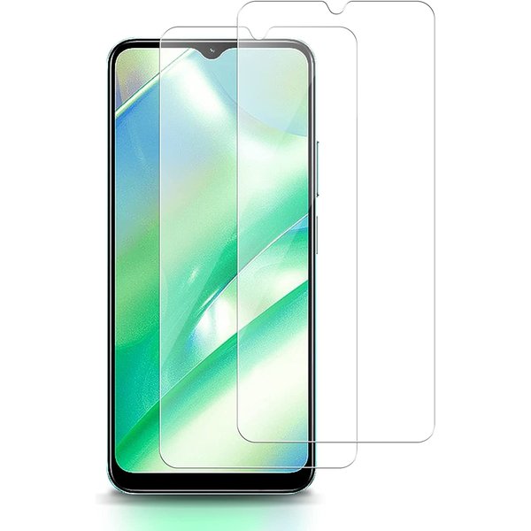 Ntech Geschikt voor Realme C33 screenprotector Beschermglas 2 pack - Geschikt voor Realme C33 screen protector glas