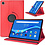 Ntech Geschikt voor Lenovo M10 Plus 10.3 TB - X608 hoes Draaibare Book Multi stand Case Cover Rood