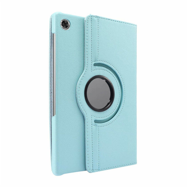 Ntech Geschikt voor Lenovo M10 Plus 10.3 TB - X608 hoes Draaibare Book Multi stand Case Cover Licht Blauw