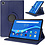 Ntech Geschikt voor Lenovo M10 Plus 10.3 TB - X608 hoes Draaibare Book Multi stand Case Cover Donker Blauw