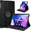 Ntech Lenovo Tab M10 Plus 3rd Gen 2022 hoes Draaibare Book Multi stand Case Cover Zwart