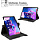 Ntech Lenovo Tab M10 Plus 3rd Gen 2022 hoes Draaibare Book Multi stand Case Cover Zwart