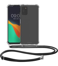 Ntech Samsung Galaxy A03 Hoesje transparant silicone met Koord