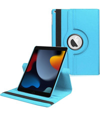 Ntech iPad 2021 hoes 360° draaibare Lichtblauw