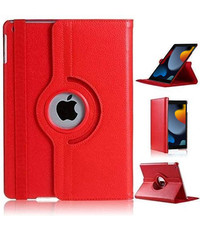 Ntech iPad 2021 hoes - 360° draaibare Rood