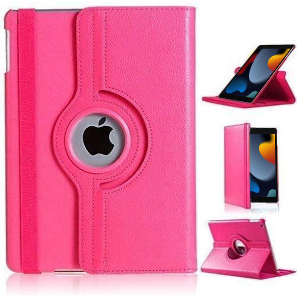 Ntech Hoes geschikt voor iPad 2021 / 2020 / 2019 (9e/8e/7e Generatie / 10.2 inch) - 360° draaibare Bookcase - Pink