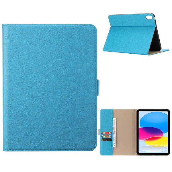 Ntech Hoes geschikt voor iPad 2022 10e Generatie (10.9 inch) Hoes - Premium Luxe Leren bookcase - Turquoise