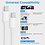Ntech usb a naar usb c kabel - usb c kabel - Oplaadkabel Geschikt voor Samsung 1meter - 2 stuks Wit