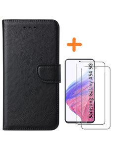 Ntech Samsung A54 hoesje bookcase Zwart