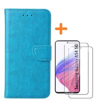 Ntech Samsung A54 hoesje bookcase Blauw