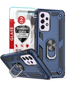 Ntech Samsung Galaxy A33 Hoesje Anti-Shock Hybrid Armor hoesje Blauw