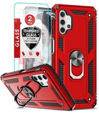 Ntech Samsung Galaxy A32 5G Hoesje Anti-Shock Hybrid Armor hoesje Rood