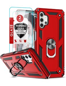 Ntech Samsung Galaxy A32 5G Hoesje Anti-Shock Hybrid Armor hoesje Rood