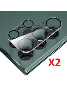 Ntech Beschermglas Samsung Galax S22 Ultra Screenprotector camera glass Zwart