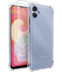 Ntech Samsung A04E Hoesje transparant Anti Shock silicone hoesje