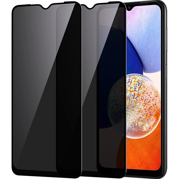Ntech Screenprotector Geschikt voor Samsung Galaxy A14 5G privacy Screenprotector 2 pack- Privacy beschermglas screen protector Screenprotector Geschikt voor Samsung Galaxy A14 - Anti Spy - Ntech