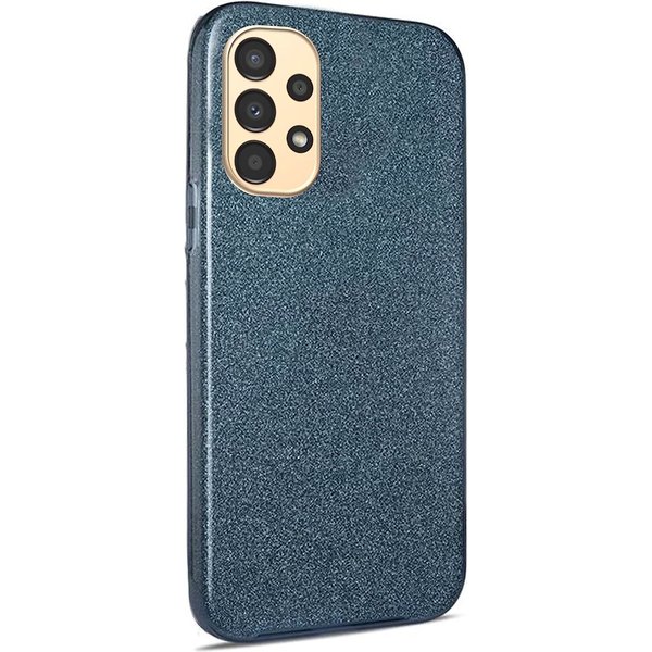 Ntech Hoesje Geschikt Voor Samsung Galaxy A04 hoesje glitter colour case backcover Zwart