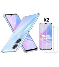 Ntech Oppo A78 5G Hoesje transparant Anti Shock silicone hoesje