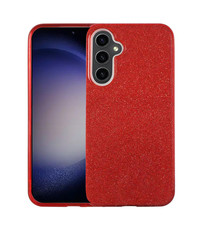 Ntech Samsung Galaxy S23 plus Glitter hoesje – Rood