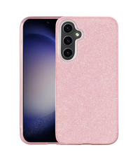 Ntech Samsung Galaxy S23 plus Glitter hoesje – Rosegoud