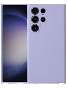 Ntech Samsung Galaxy S23 Ultra hoesje suede backcover – Lila