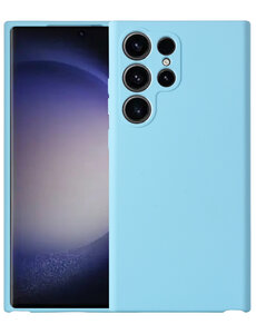 Ntech Samsung Galaxy S23 Ultra hoesje suede backcover – Blauw