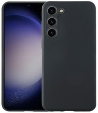 Ntech Samsung Galaxy S23 Plus hoesje siliconen suede backcover – Zwart