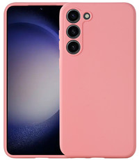 Ntech Samsung Galaxy S23 hoesje siliconen suede backcover – Roze
