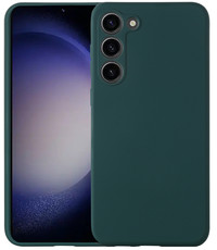 Ntech Samsung Galaxy S23 hoesje siliconen suede backcover – Groen