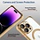 Ntech Hoesje Geschikt voor iPhone 14 Pro Max – Met Magnetisch Ring Magesafe compatibel backcover – Lens beschermer – Transparant / Goud