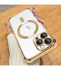 Ntech iPhone 14 Pro Max hoesje Magnetisch Met Lens beschermer Goud