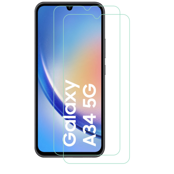 BixB BixB screenprotector Geschikt voor Samsung Galaxy A34 gehard glas tempered glass bescherming – 2 PACK
