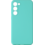 Ntech Hoesje Geschikt Voor Samsung Galaxy S23 Plus hoesje siliconen suède backcover met microvezel laag – Mint Groen